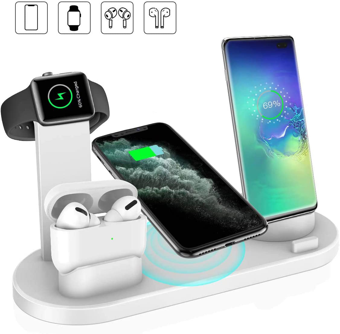 Wireless Charger 4 In 1 Charging Station Apple Devices