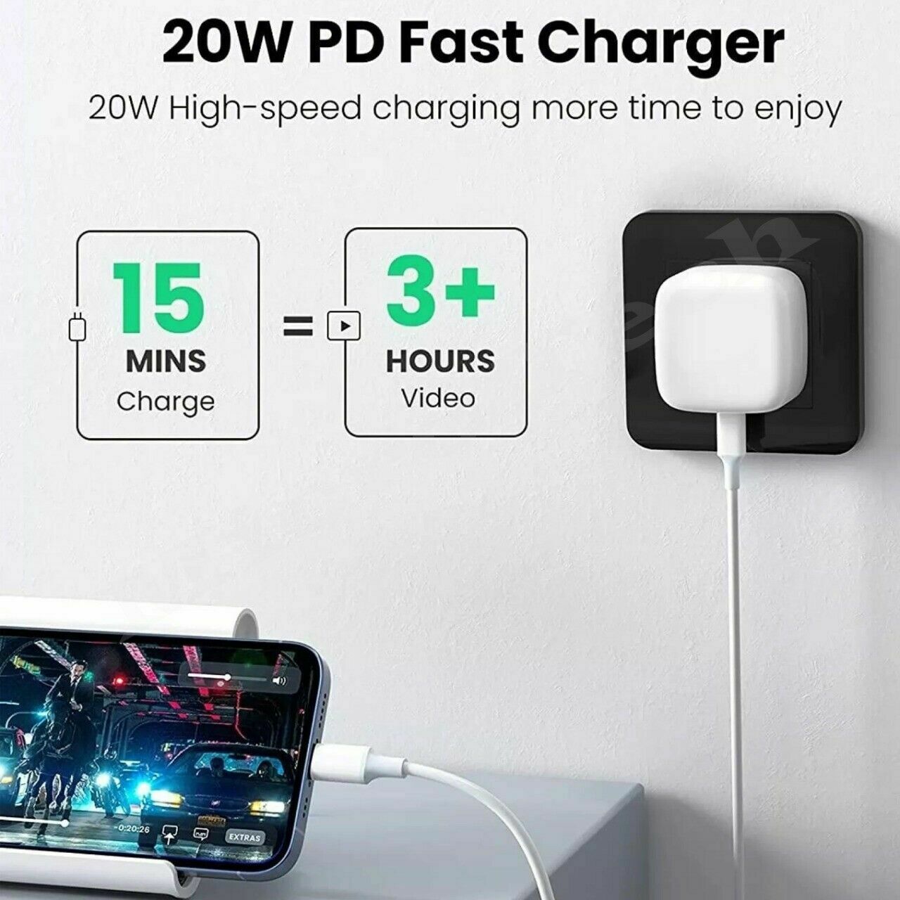 Fast Charging USB-C PD Plug Charger Cable